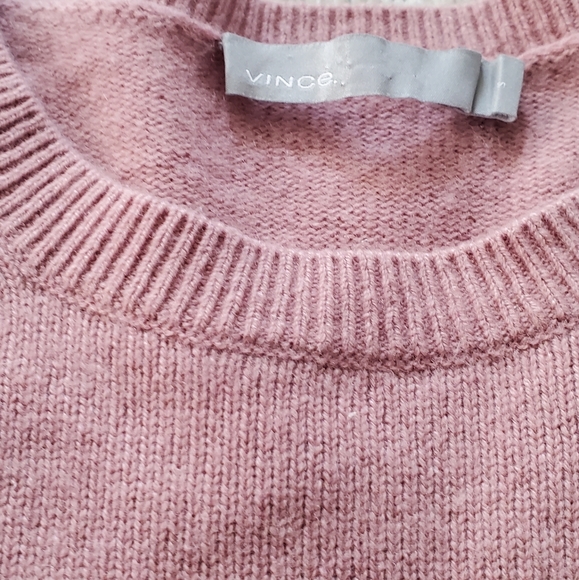 Vince 100%Cashmere Mauve Short Sleeve  Top. Sz. Small Petite. - Picture 11 of 15